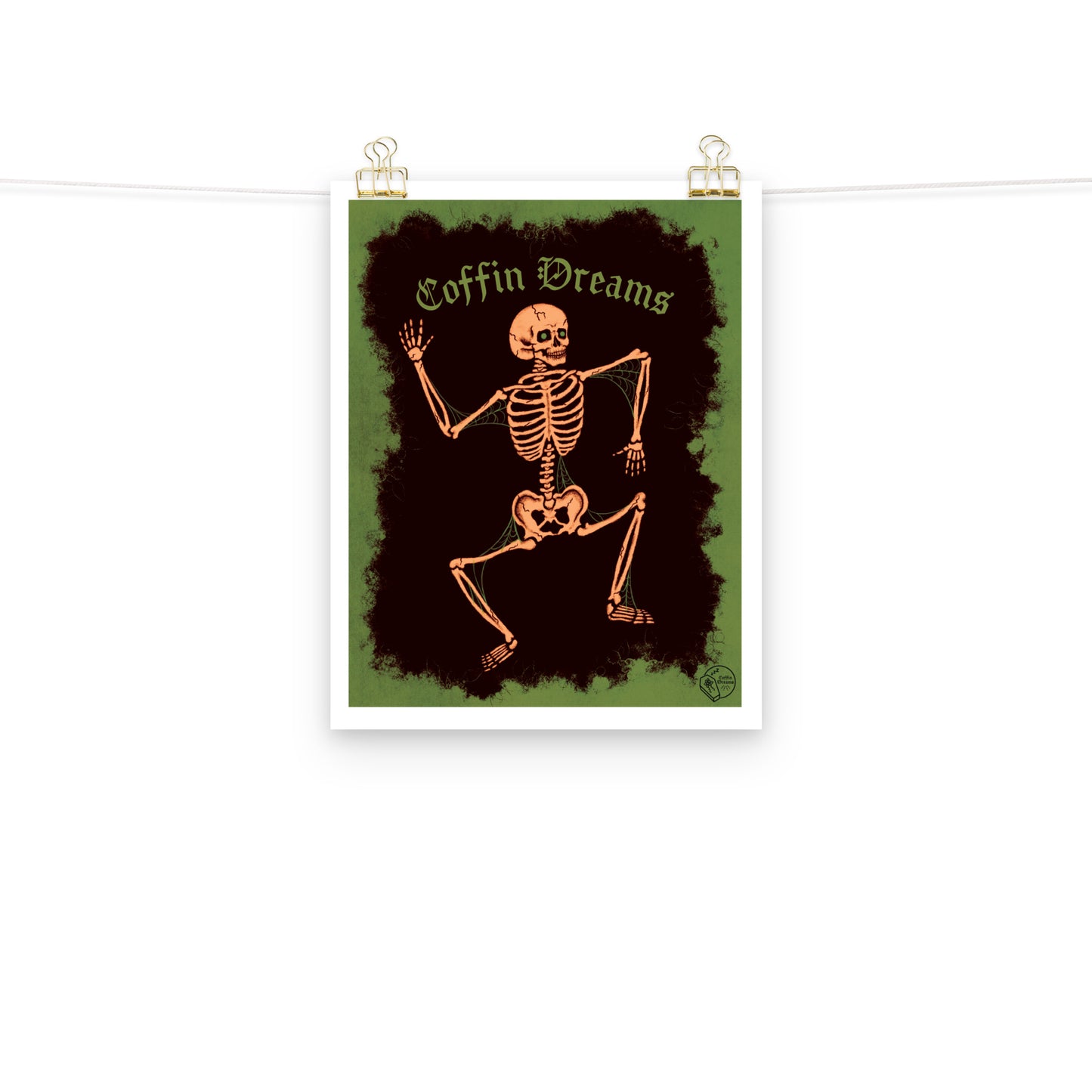 Vintage Halloween Skeleton Print
