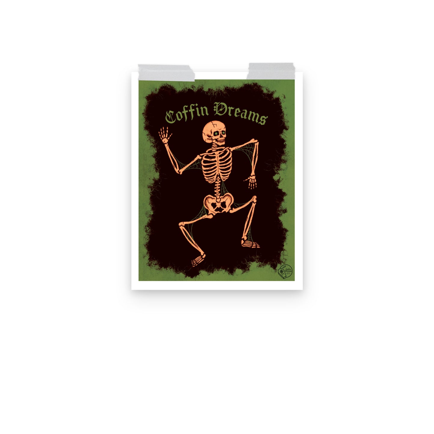 Vintage Halloween Skeleton Print