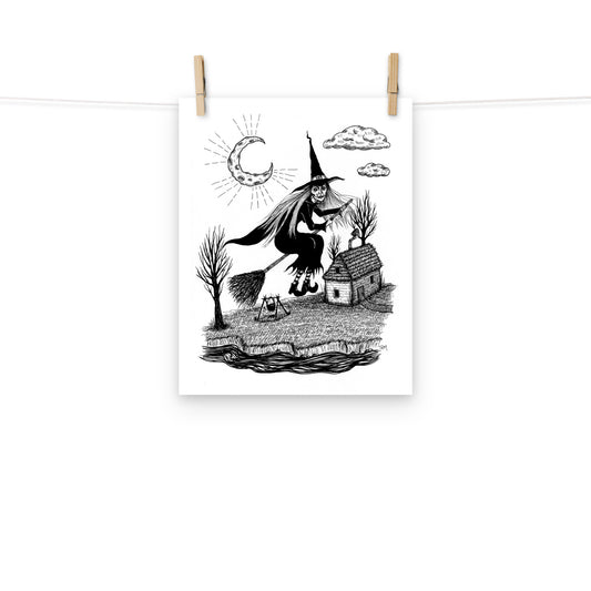 Flying Witch Print