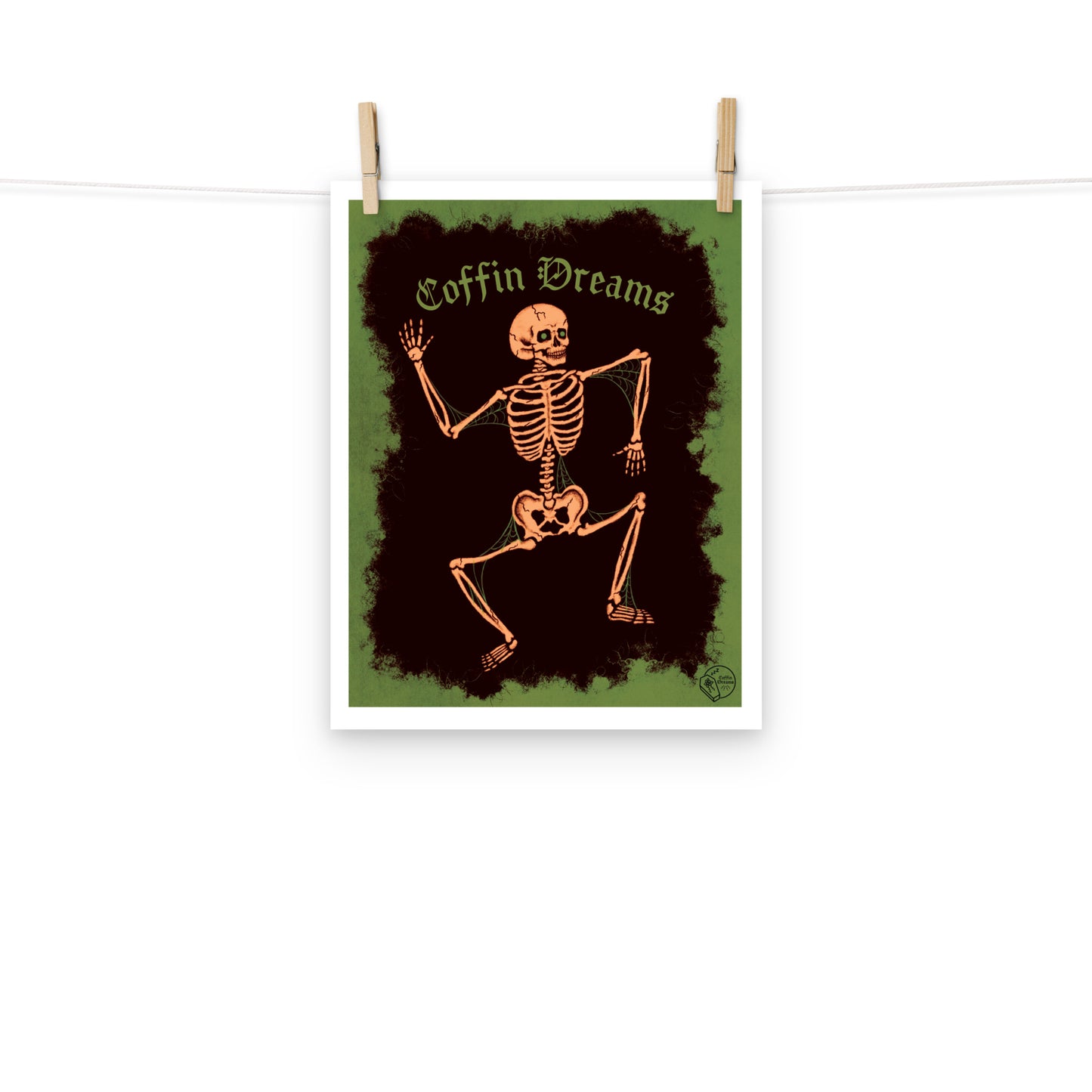 Vintage Halloween Skeleton Print