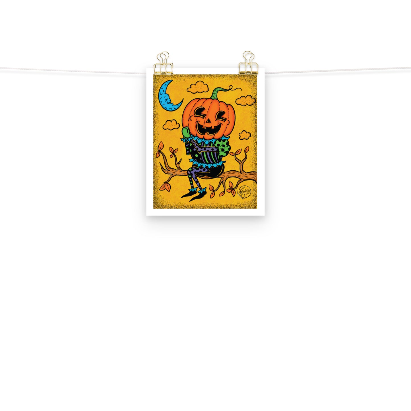 Vintage Halloween Pumpkin Print