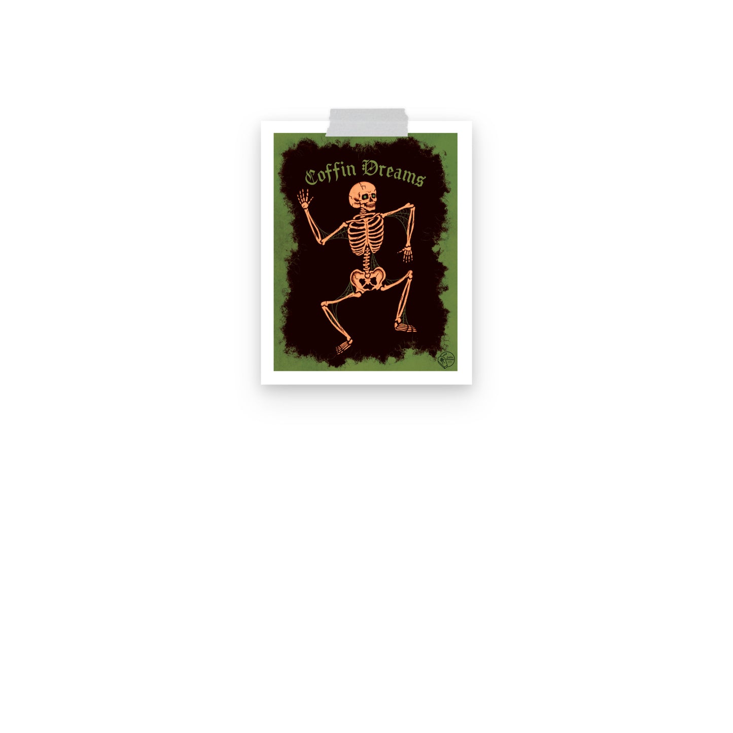 Vintage Halloween Skeleton Print