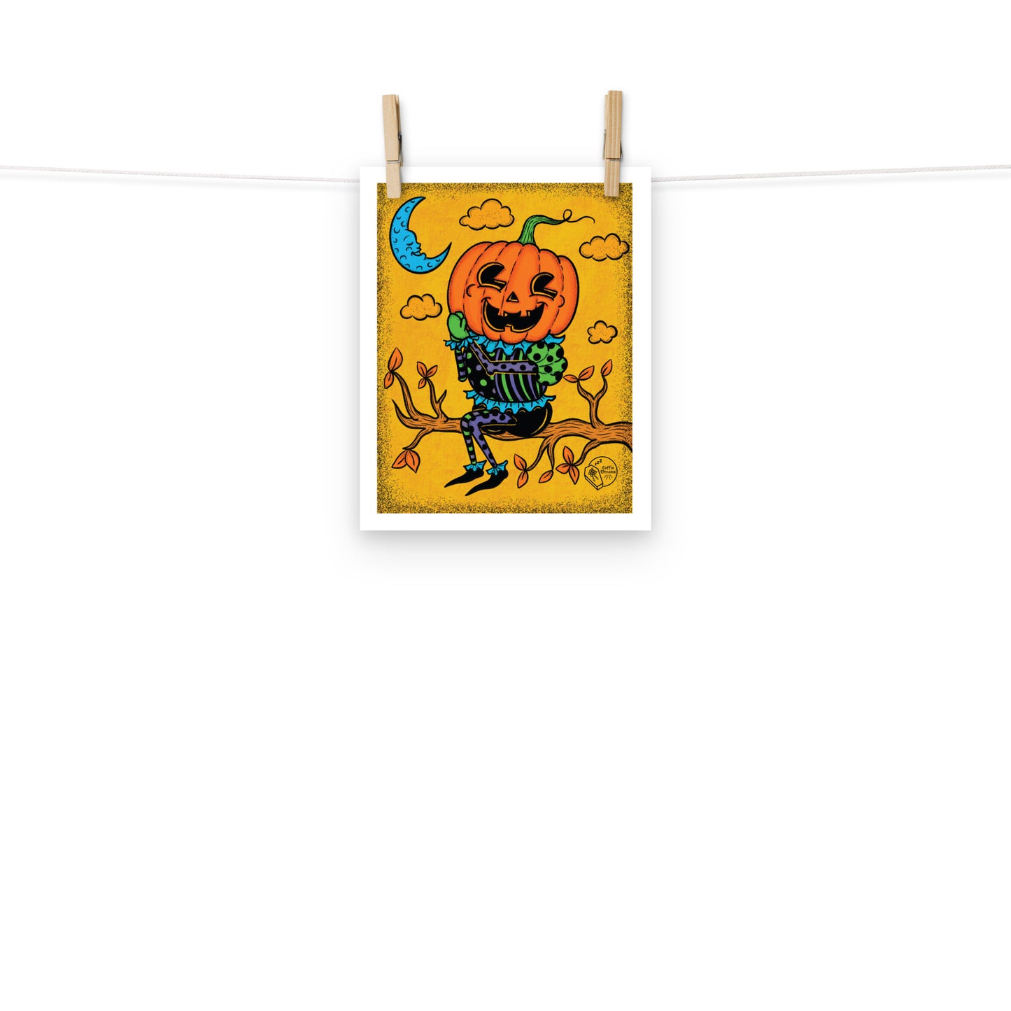 Vintage Halloween Pumpkin Print