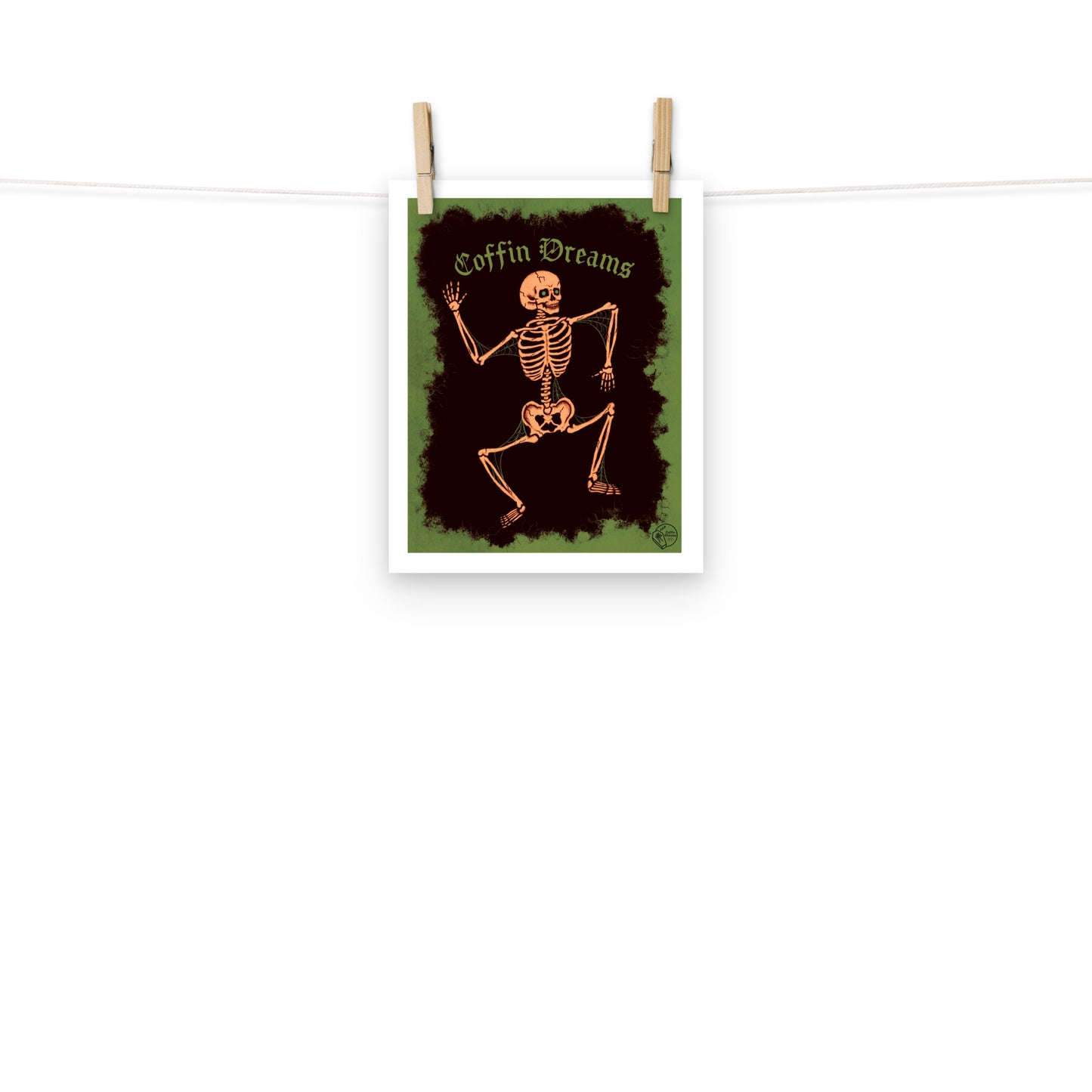 Vintage Halloween Skeleton Print