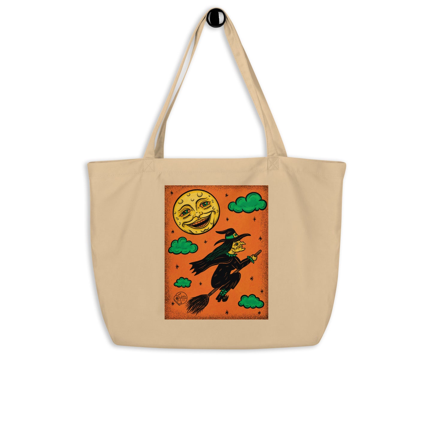 Vintage Halloween Witch Tote