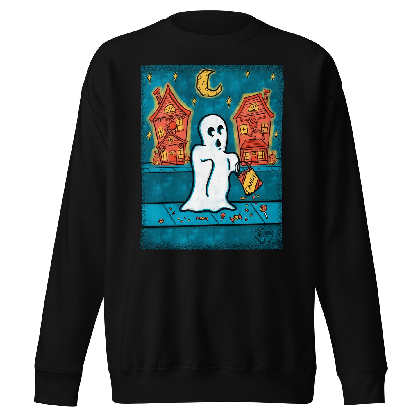 Vintage Halloween Ghost Crew Neck