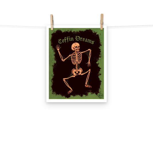 Vintage Halloween Skeleton Print