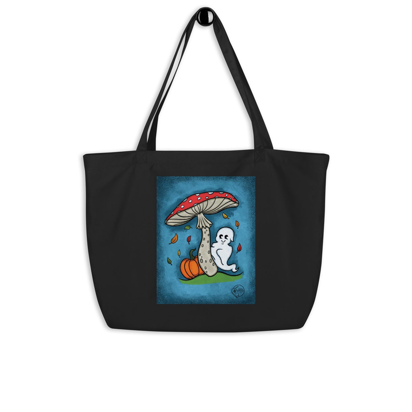 Vintage Halloween Mushroom Ghost Tote