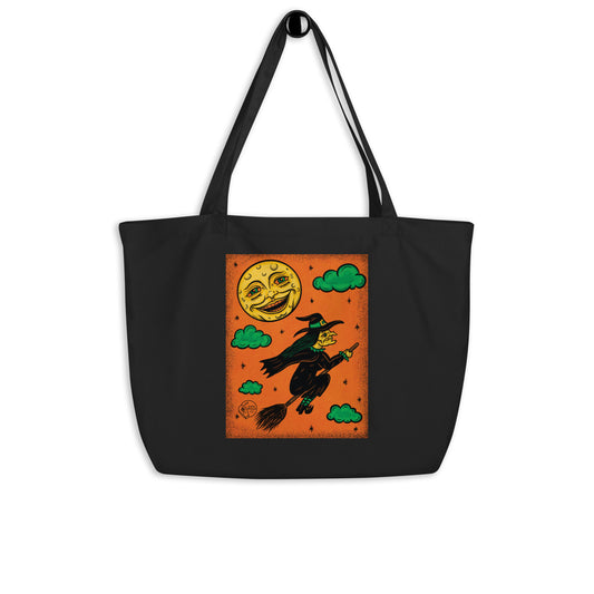 Vintage Halloween Witch Tote