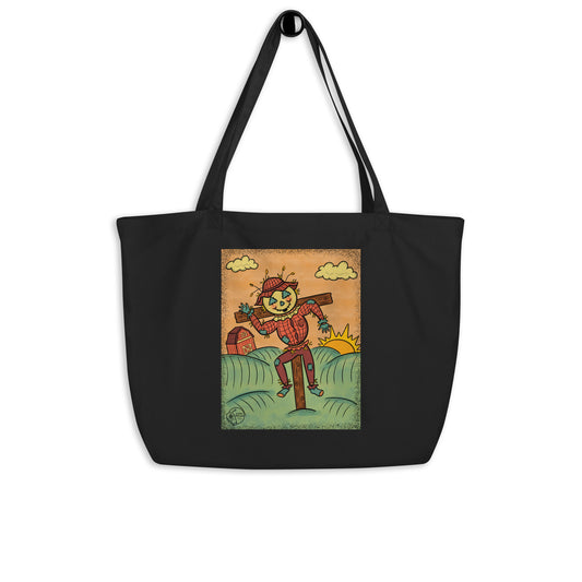 Vintage Halloween Scarecrow Tote