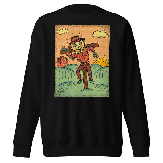 Vintage Halloween Scarecrow Crew Neck