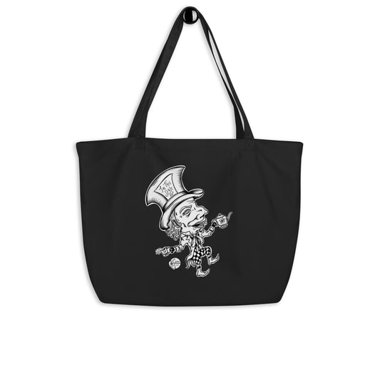 Large organic Mad Hatter tote bag
